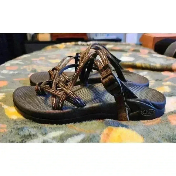 CHACO Zong X EcoTread Womens Sz 6 Double Strap Toe Loop Sandals Slides Durable - Picture 3 of 8
